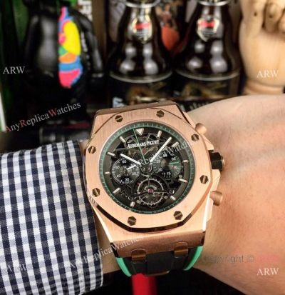 Clone Audemars Royal Oak Offshore skeleton Watches Rose Gold Automatic